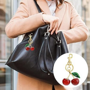 Cherry Glitter Keychain