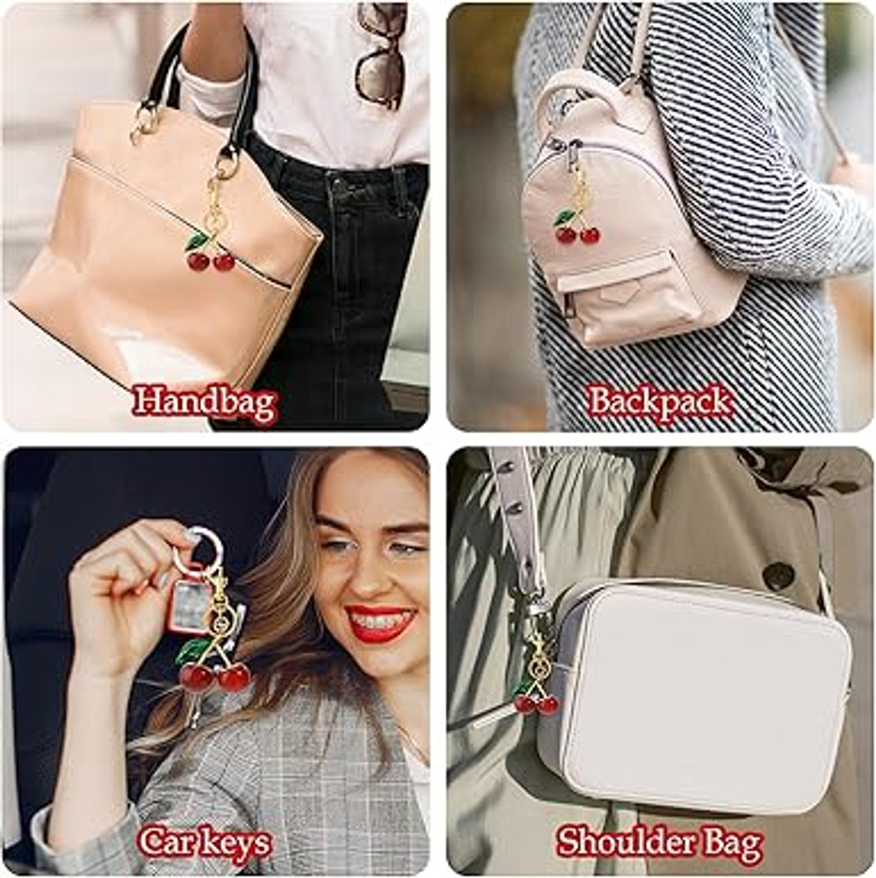 Cherry Glitter Keychain - Image 4